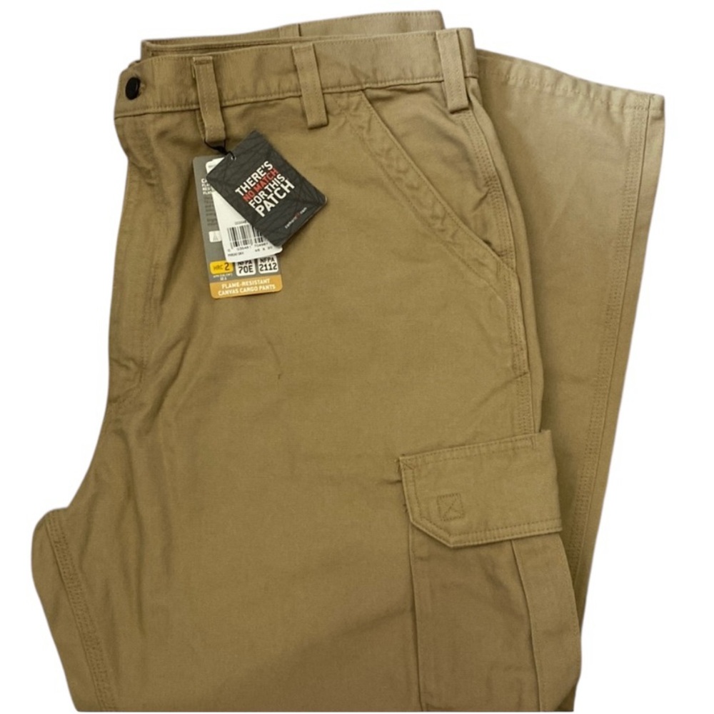 Carhartt Flame Resistant Canvas Cargo Pants Khaki Size 46x30
